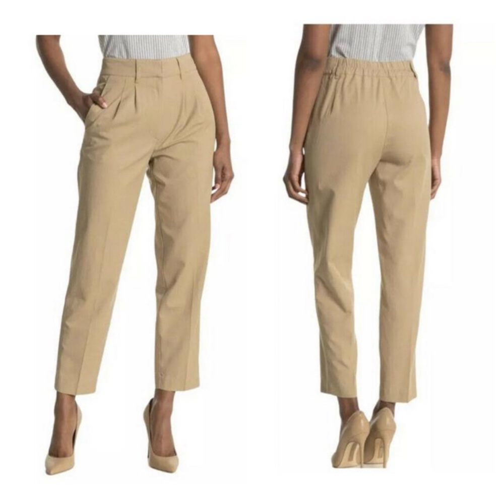 NWT! Brochu Walker Cork High-waist Pants In Khaki